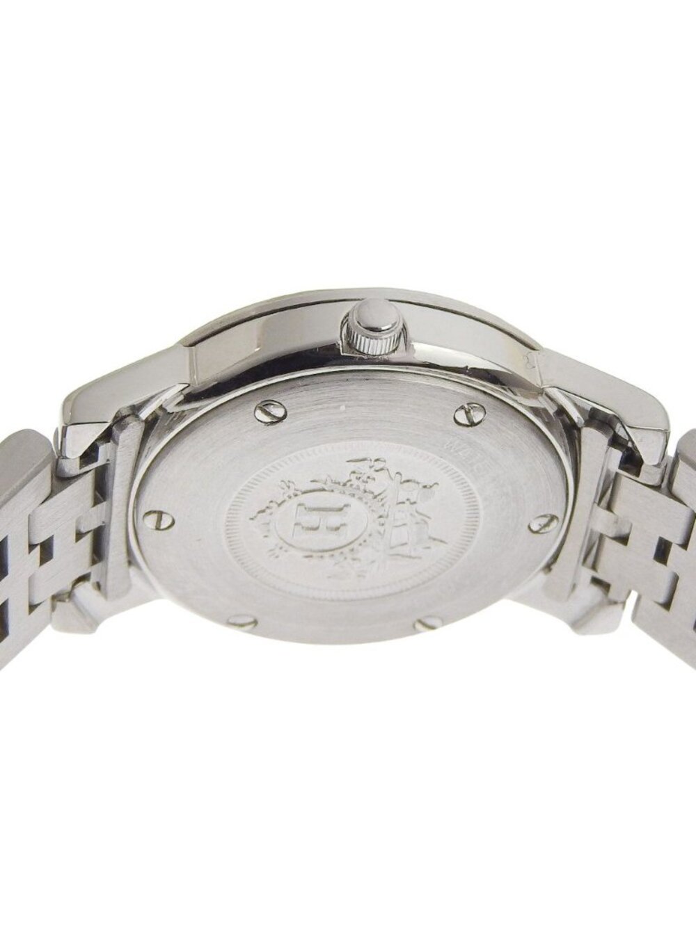 Hermes Carrick Stainless Steel Quartz Analog Display White Dial Watch - Picture 6 of 8